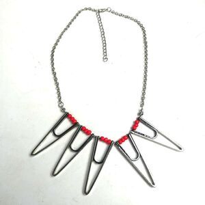Silver Tone Layered Bib Statement Necklace Wakanda Black Panther Beaded Chain